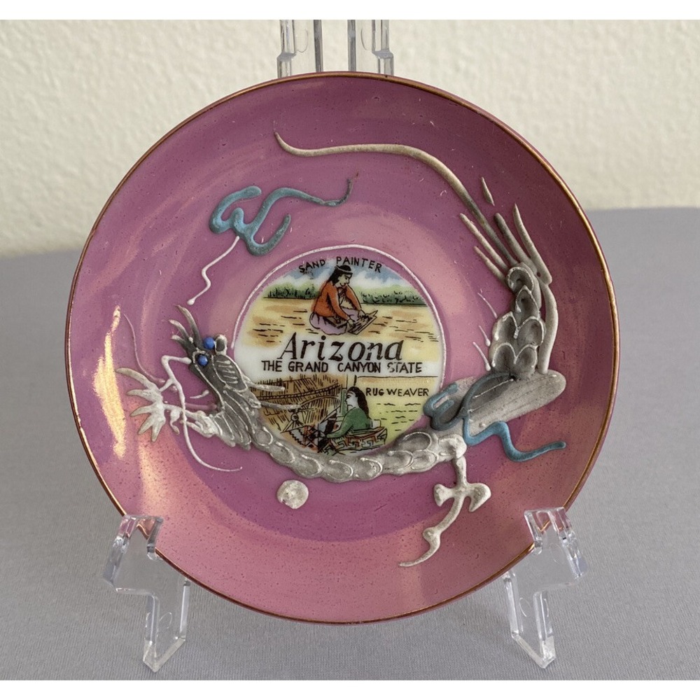 Moriage Dragonware Souvenir Arizona"The Grand Canyon"Decorative Plate